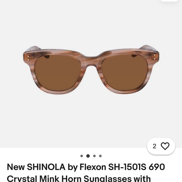 Shinola Crystal Mink Horn Sunglasses main image 6